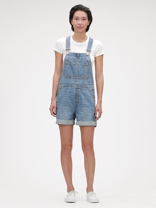 gap denim shortalls