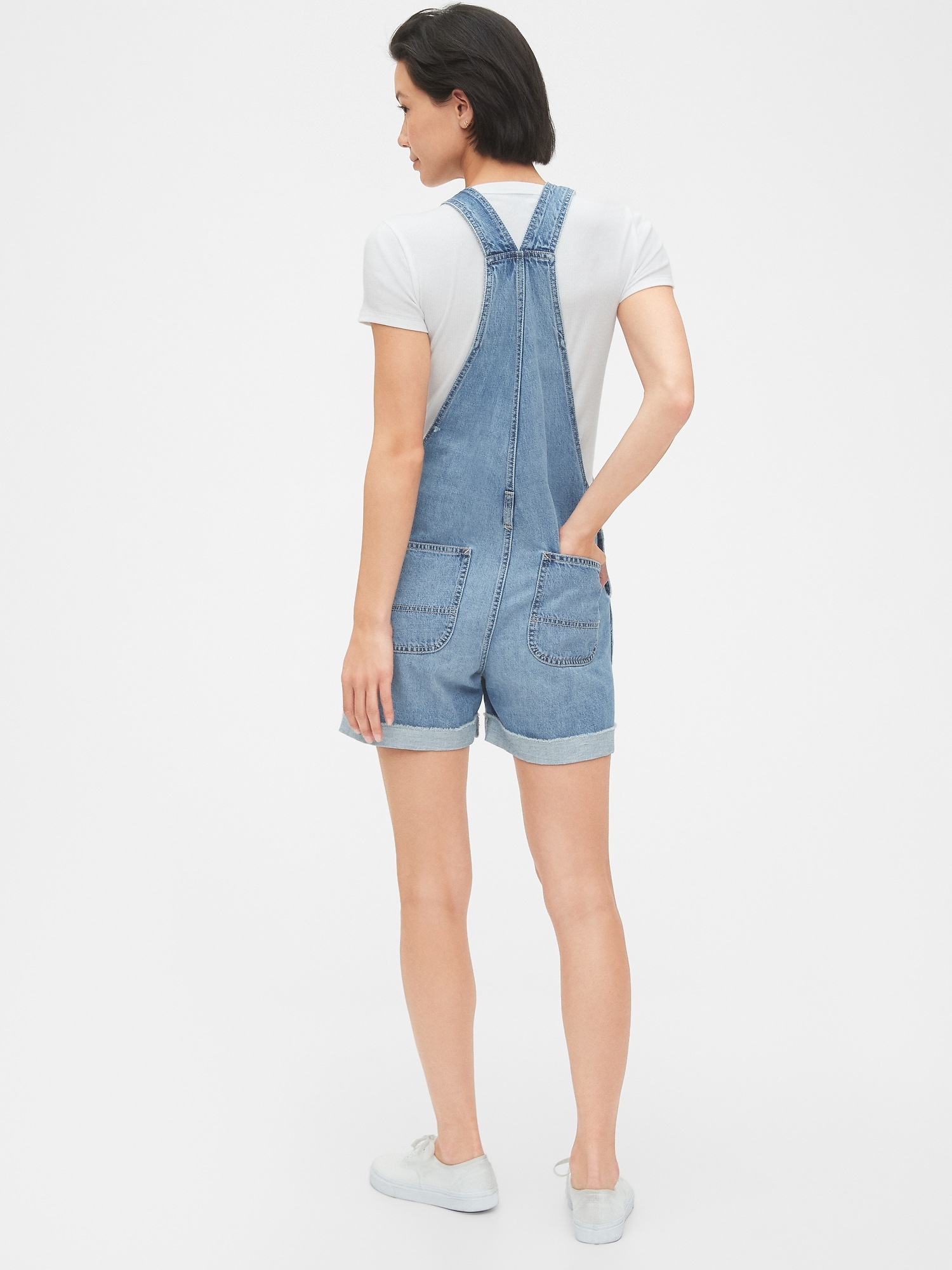 gap denim shortalls