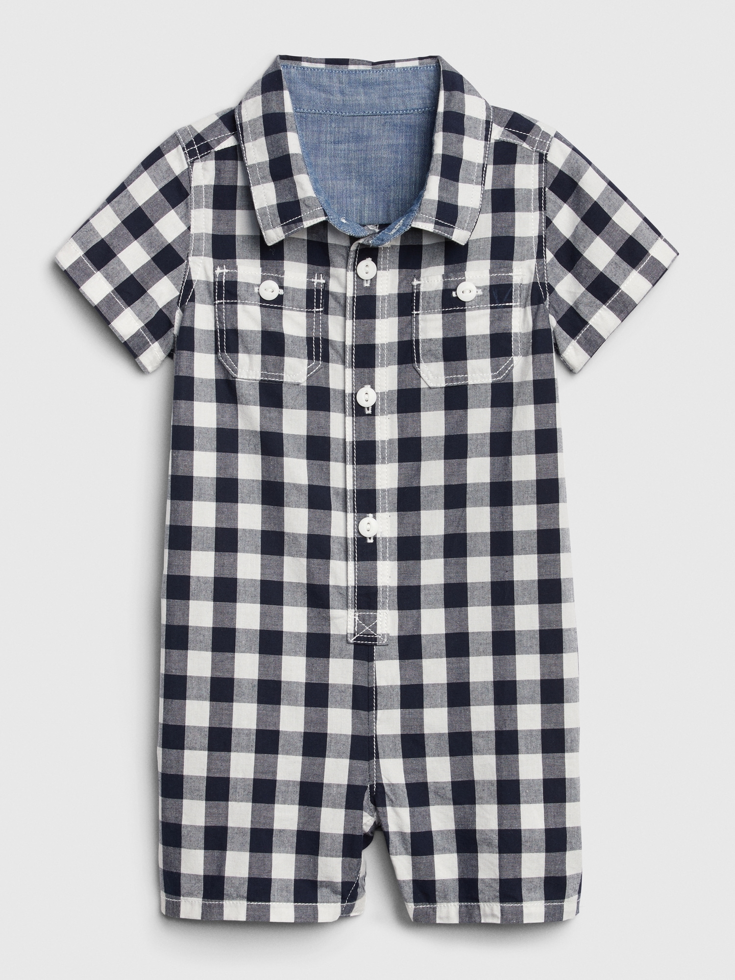 Baby Gingham Shorty One-Piece | Gap