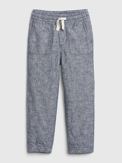 View large product image 1 of 1. Toddler Slim Linen Pull-On Joggers
