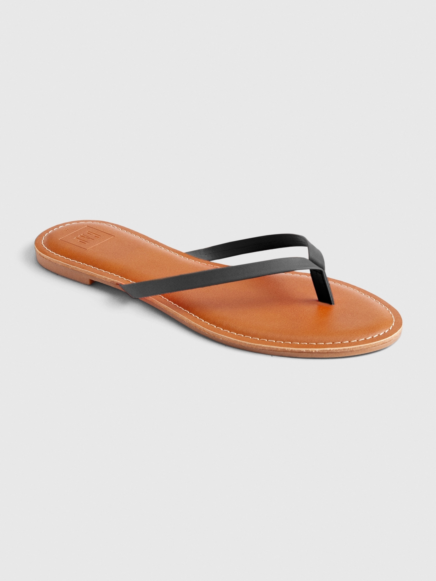 Faux Leather Flip Flops | Gap