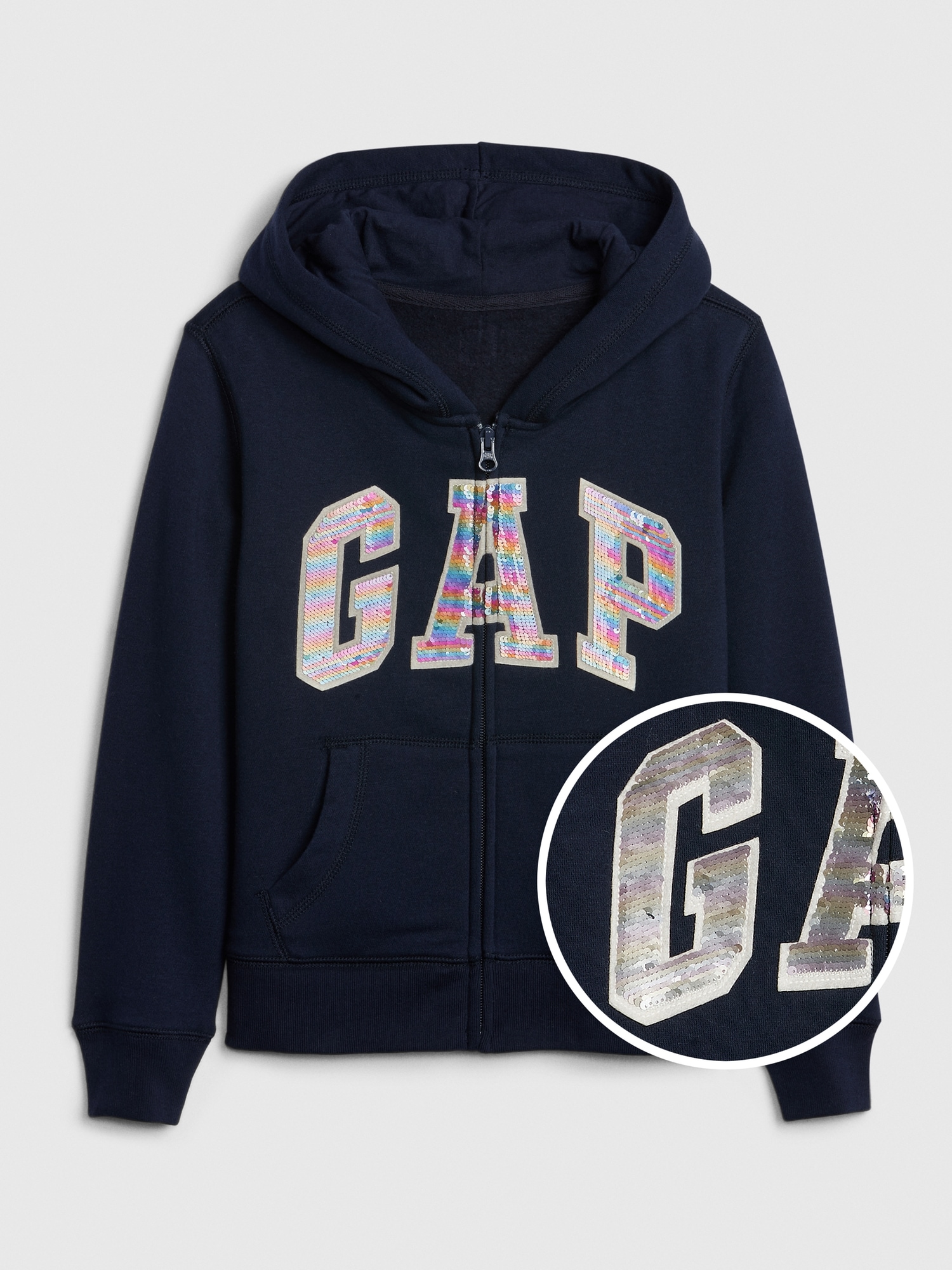 Kids Gap Logo Flippy Sequin Hoodie Sweatshirt | Gap