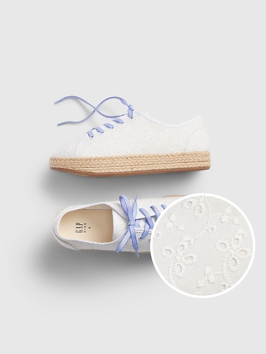 View large product image 1 of 1. Kids Eyelet Espadrille Sneakers
