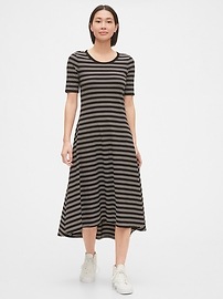 midi cap sleeve dress gap