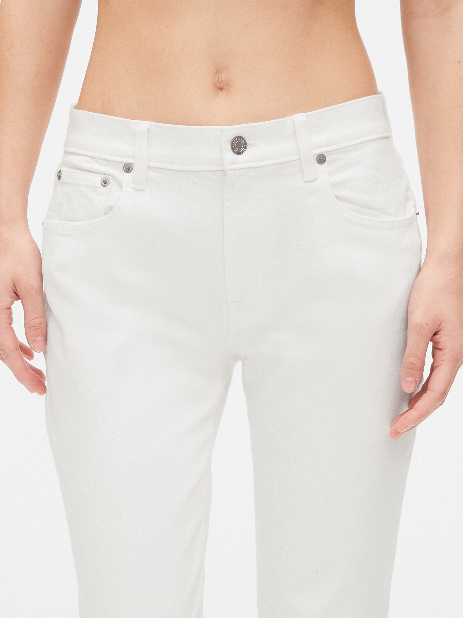 gap white girlfriend jeans