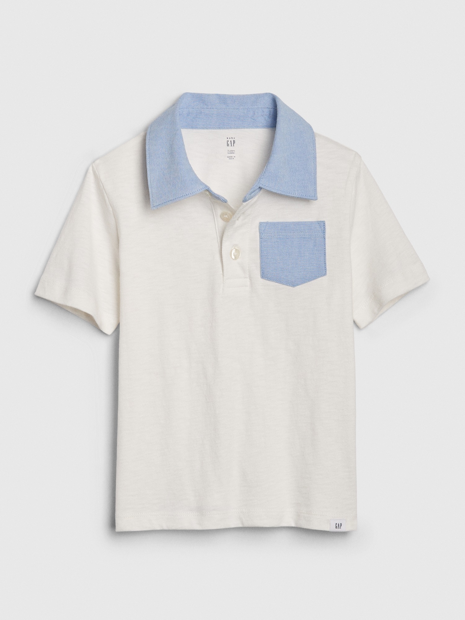 toddler white polo shirt