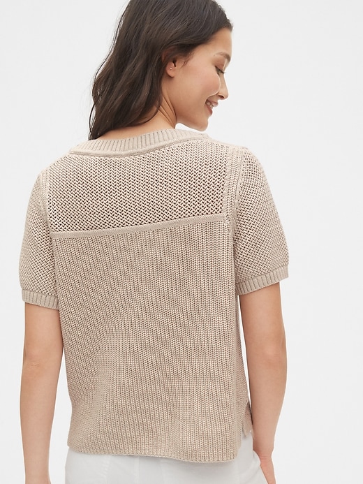 Image number 2 showing, Boxy Short Sleeve Crewneck Sweater