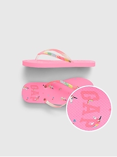 girls sparkly flip flops