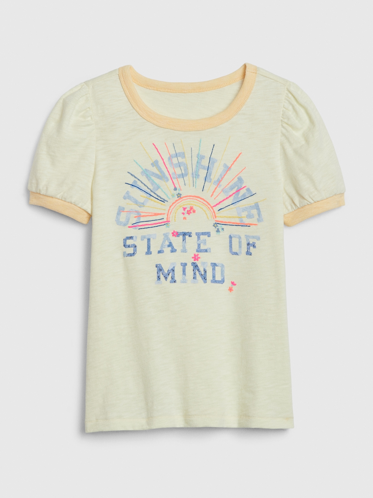 Kids Puff-Sleeve Graphic T-Shirt | Gap