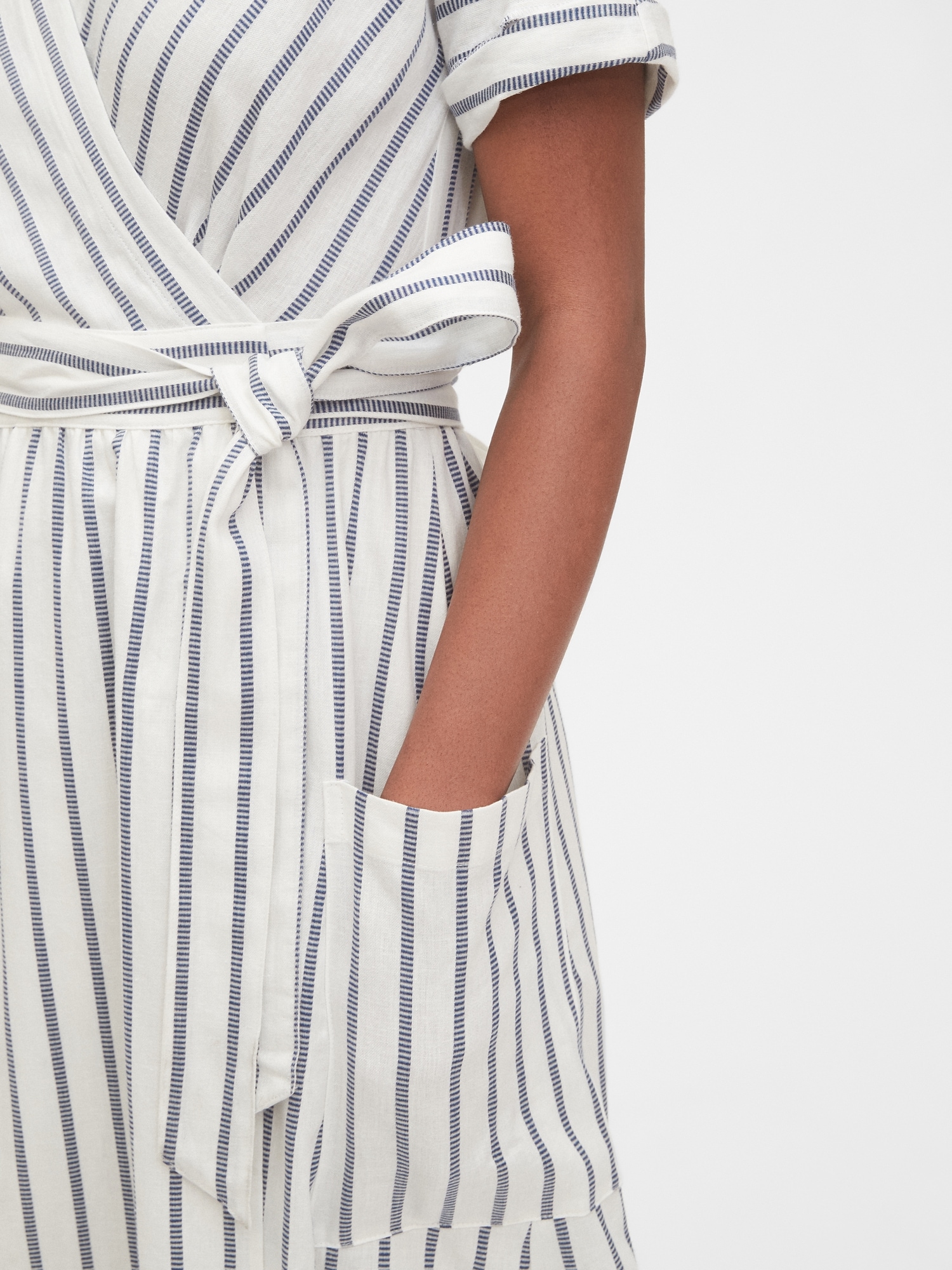 Gap linen wrap dress new arrivals