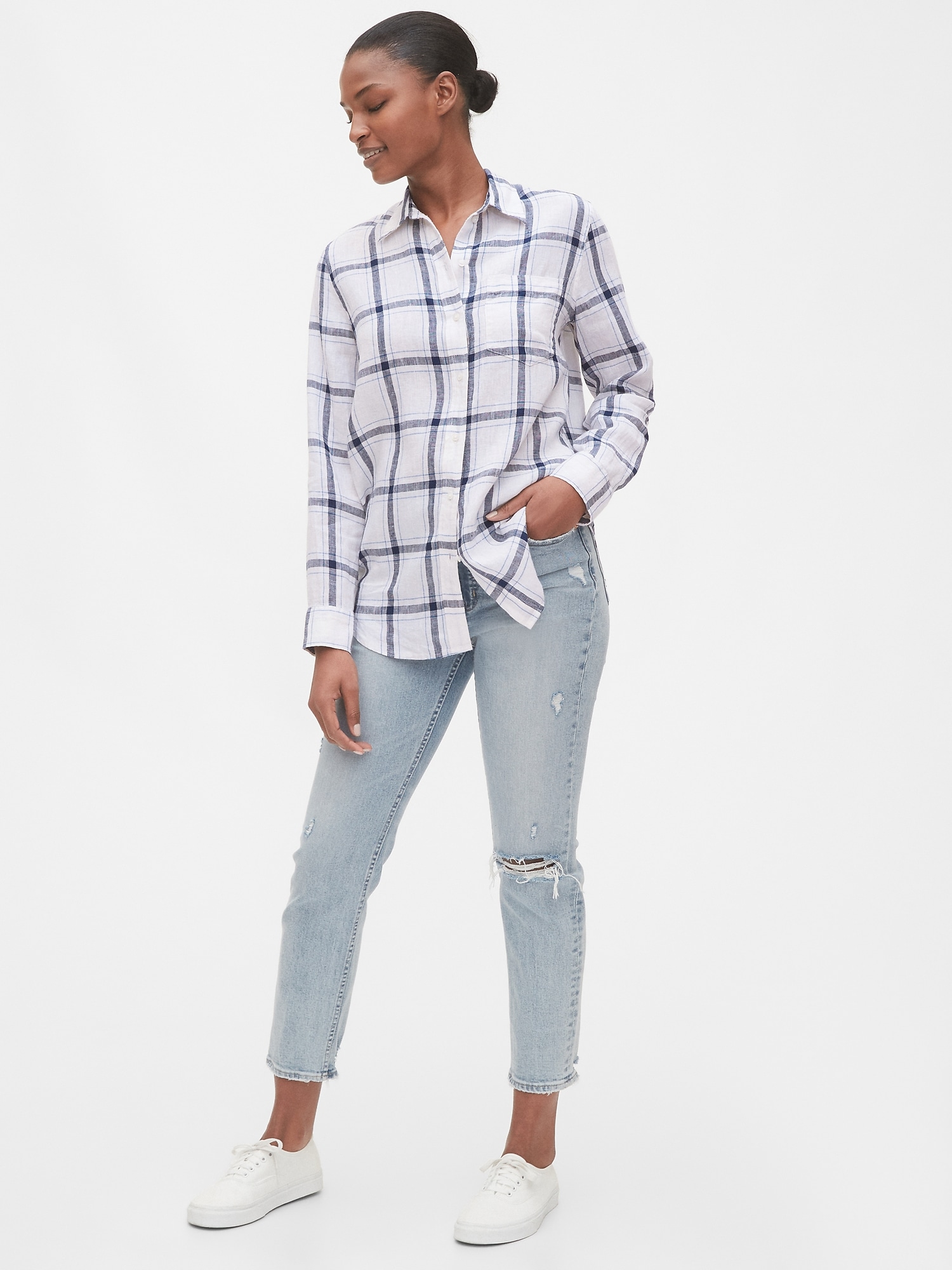 Gap + Linen Boyfriend Shirt