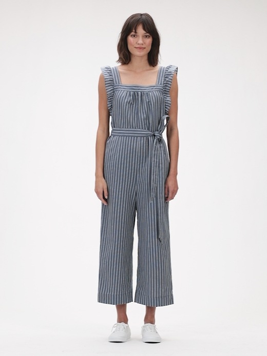 gap ruffle apron jumpsuit