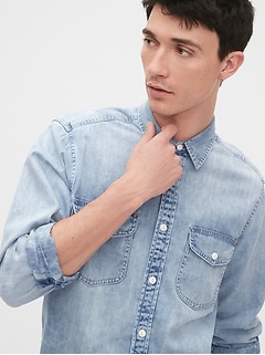 gap denim shirt mens