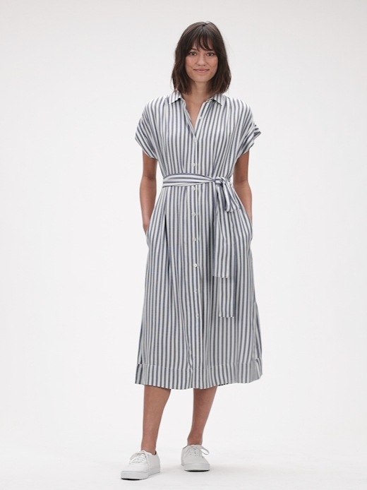 midi shirt dress gap