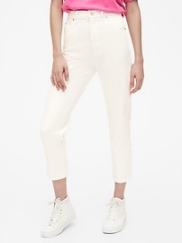 gap high waisted white jeans