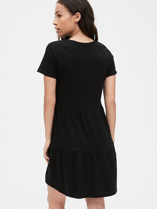 Image number 2 showing, Tiered T-Shirt Dress in Modal-Cotton