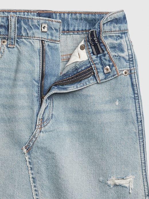 Image number 3 showing, Kids High-Rise Destructed Denim Skirt