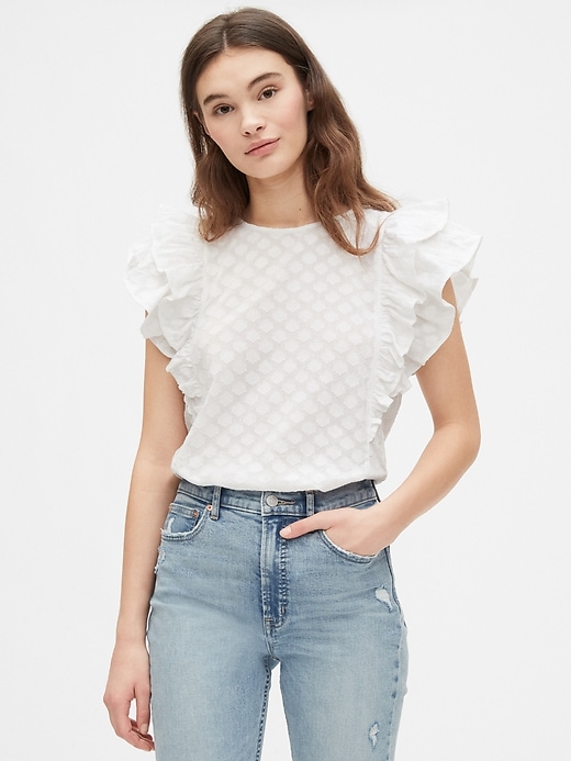 Image number 1 showing, Ruffle Sleeve Top