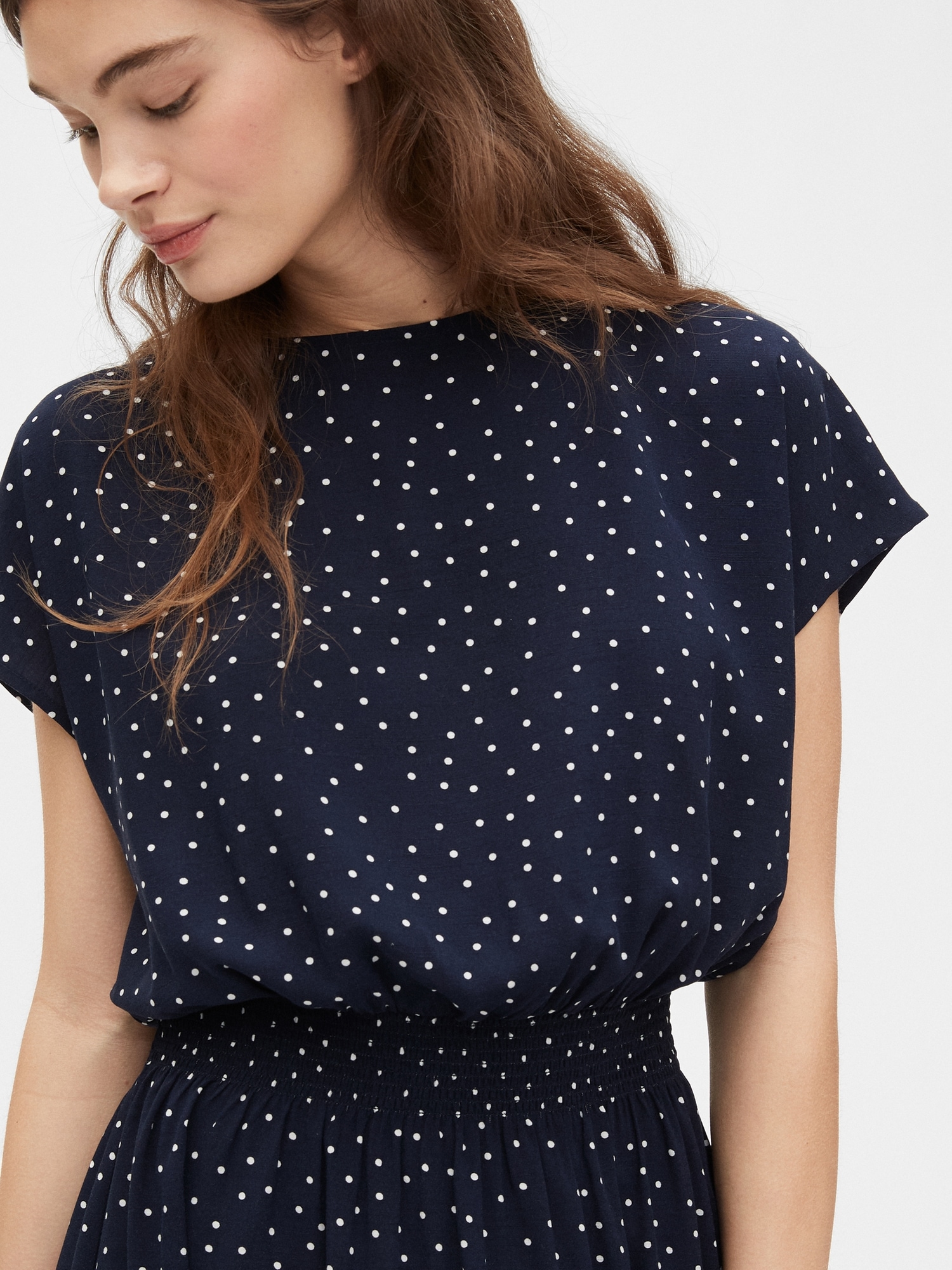 gap short sleeve print dress