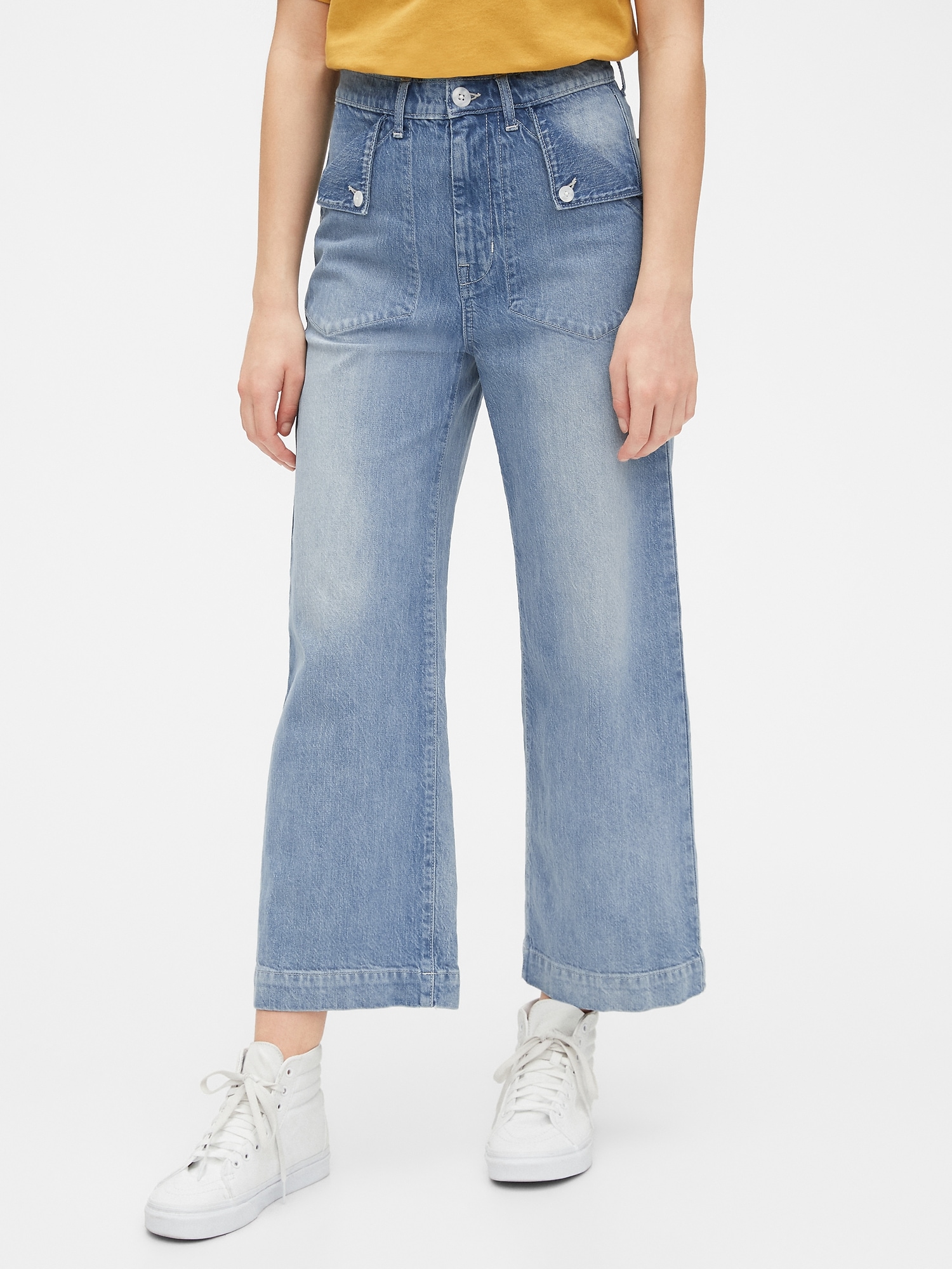 gap wide leg high rise jeans