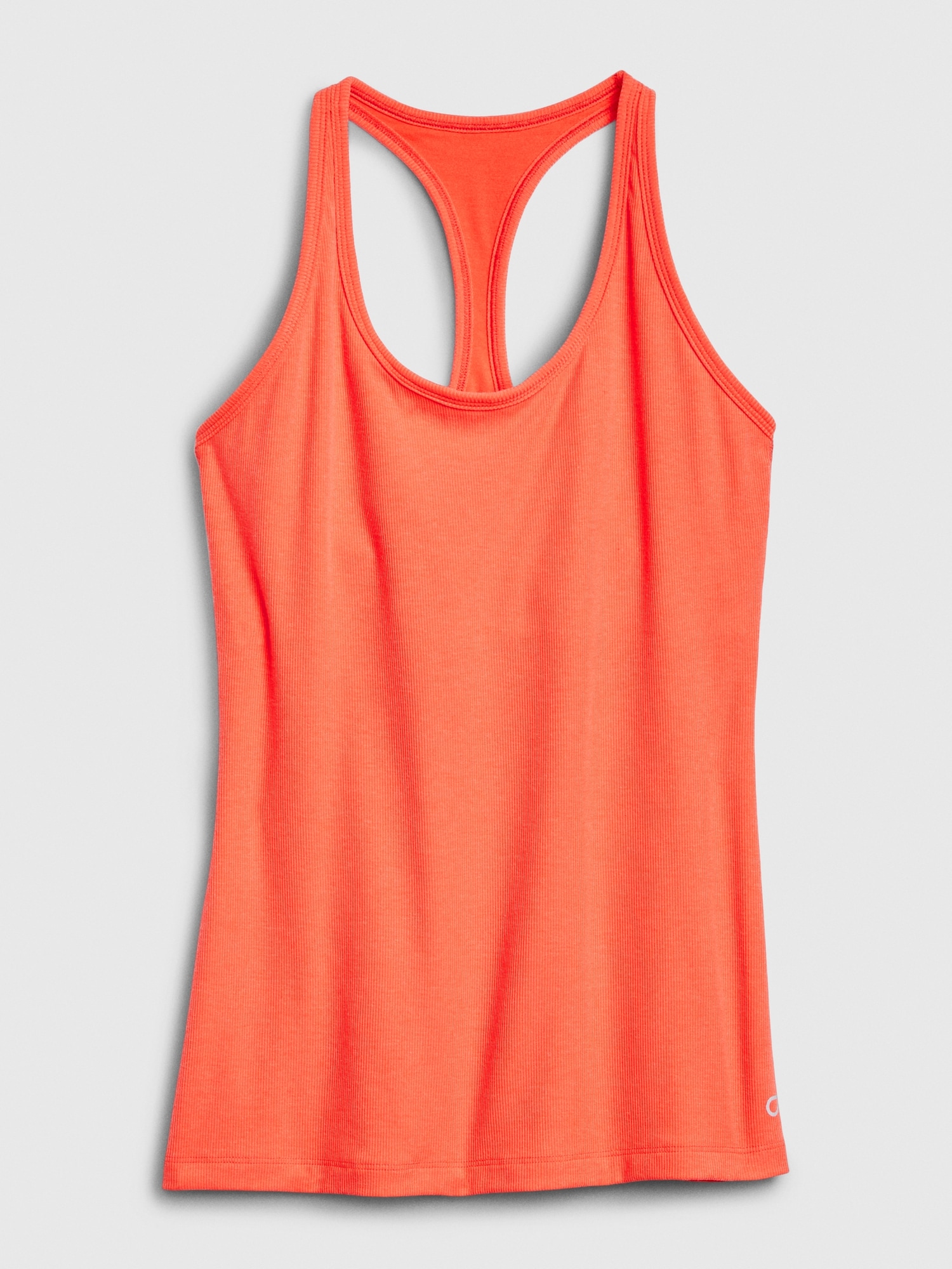 Gap Body Women Activewear Tank Top XL Orange Logo Racerback