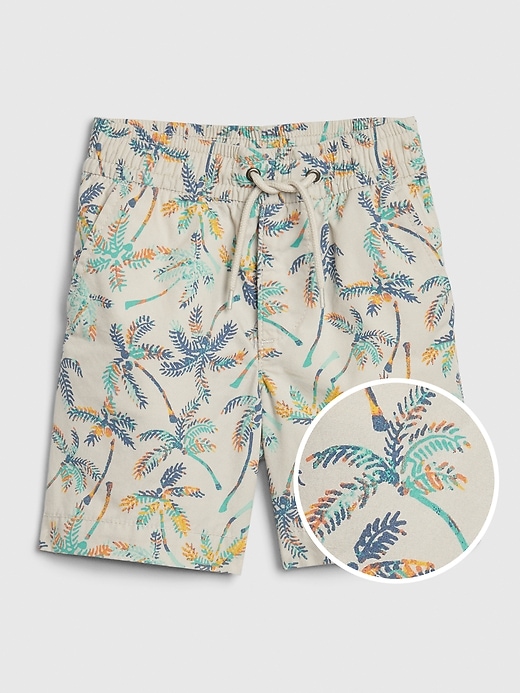 Image number 4 showing, Toddler Print Poplin Pull-On Shorts