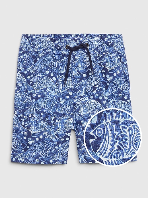 Image number 7 showing, Toddler Print Poplin Pull-On Shorts