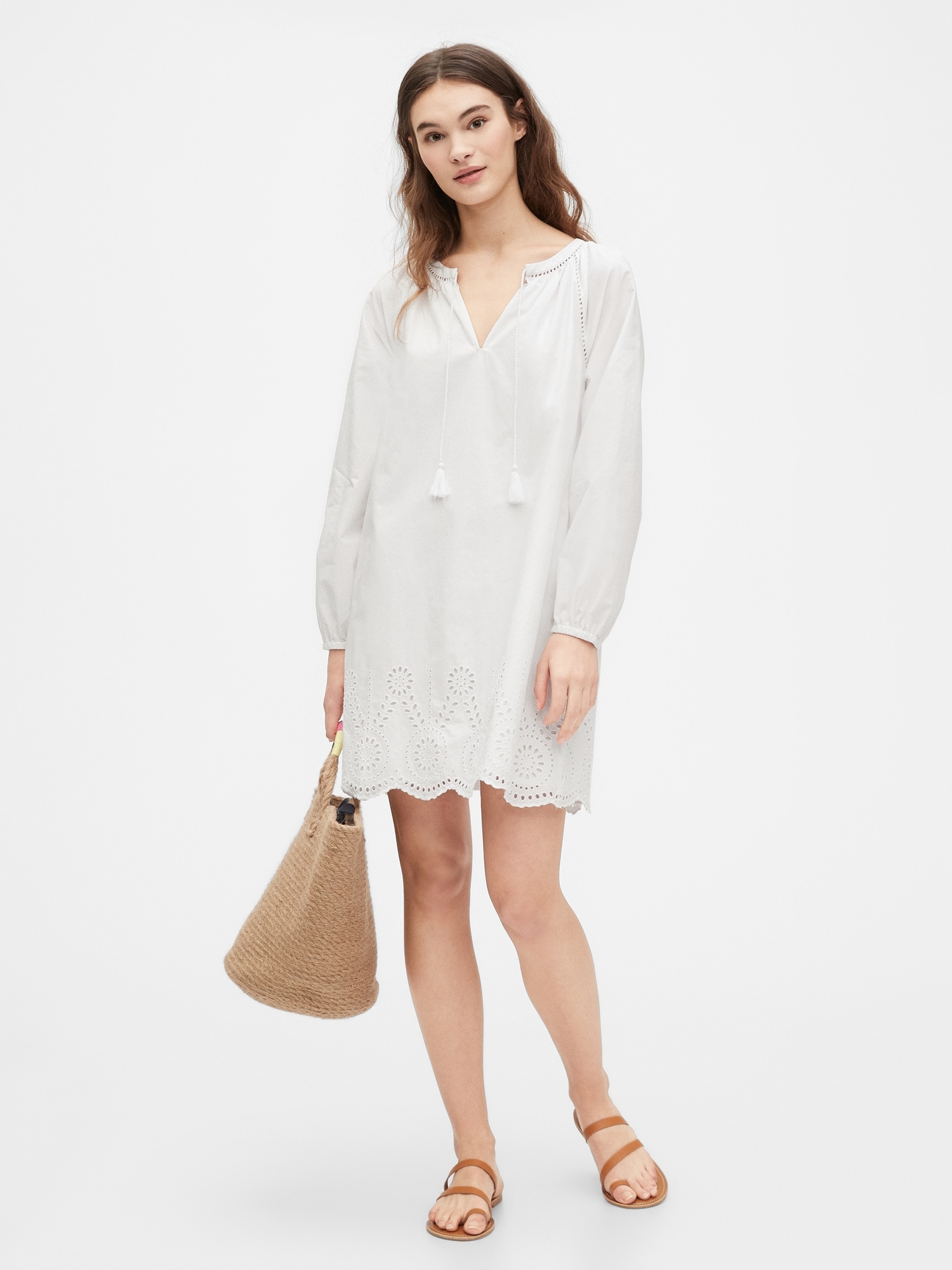 gap white eyelet dress