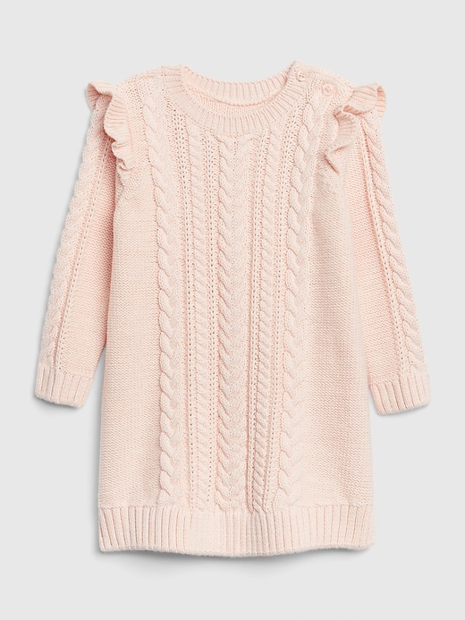 View large product image 1 of 1. Baby Cable Knit Sweater Dress