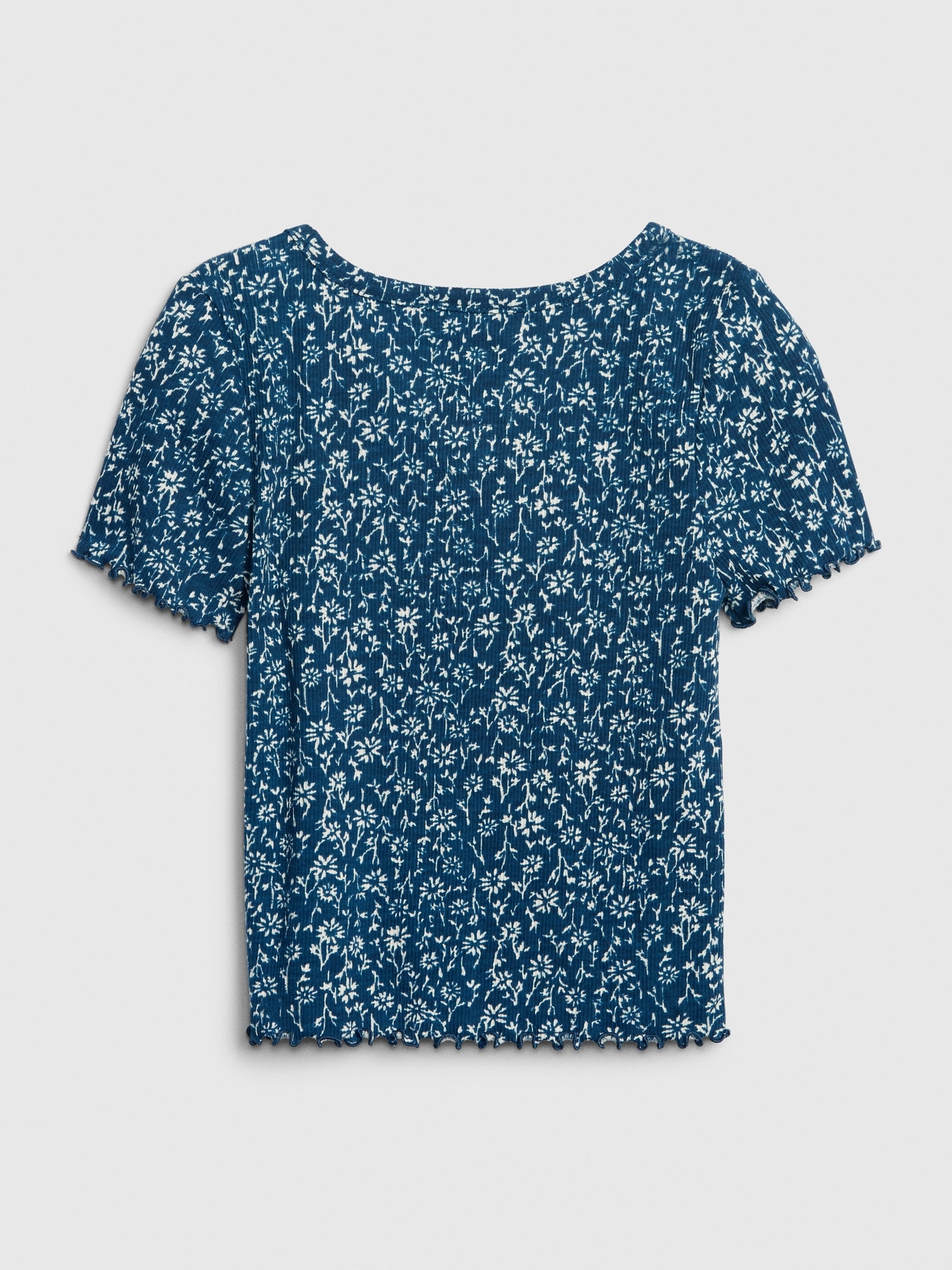 Teen Shrunken Ribbed Knit T-Shirt | Gap