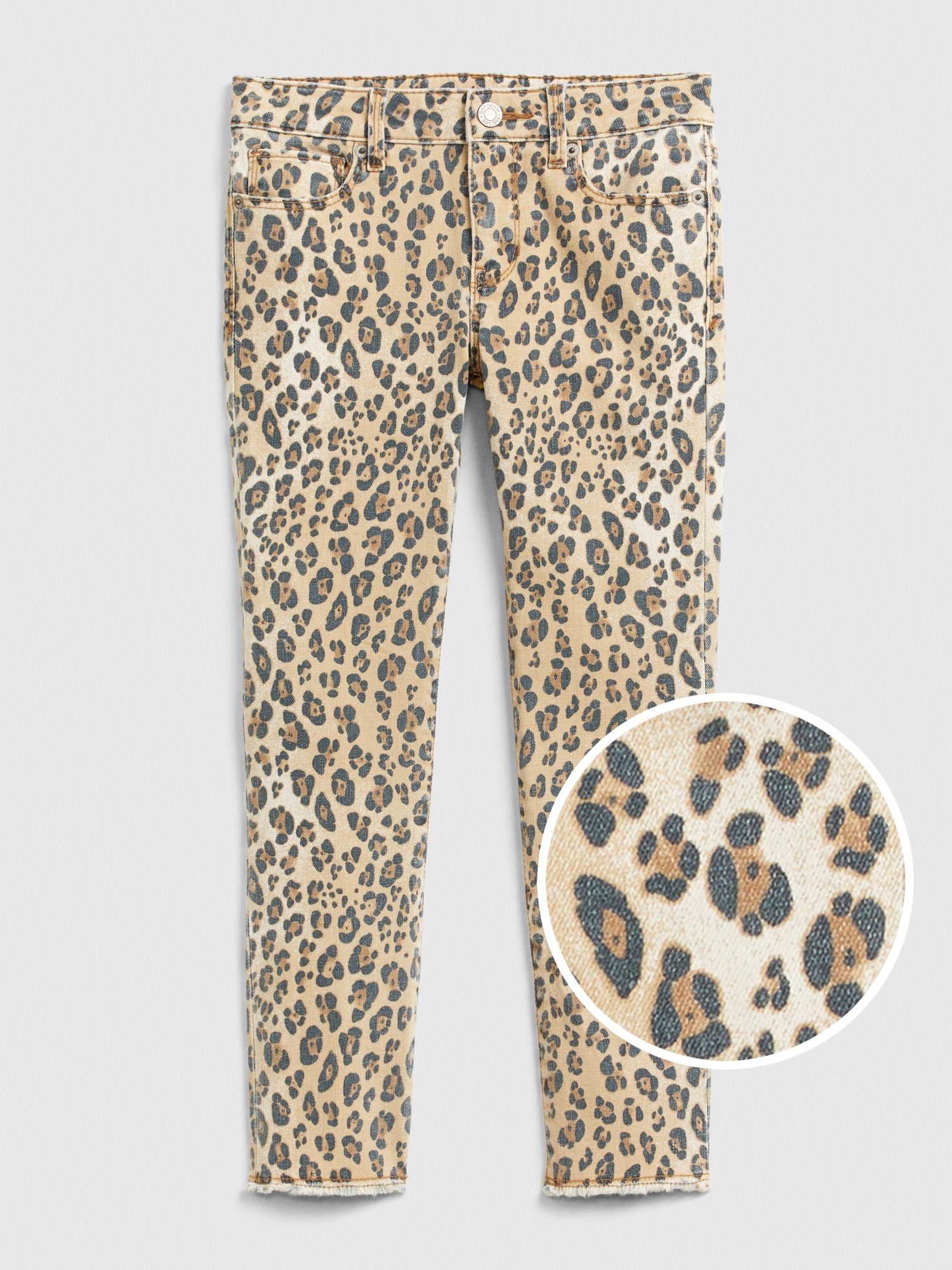 leopard print stretch jeans