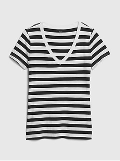 black and white striped shirt for women