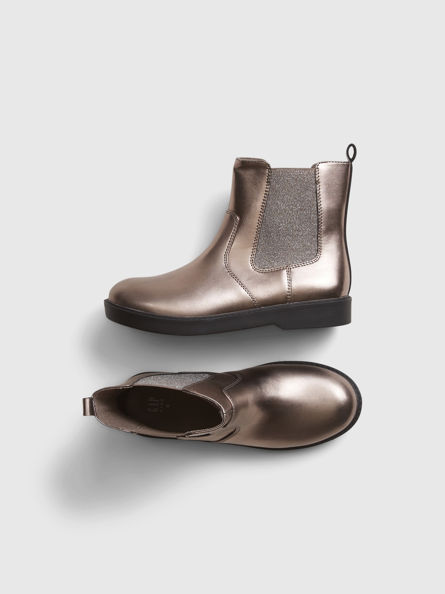 grey metallic boots