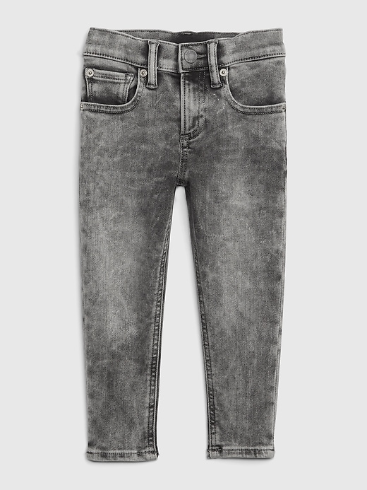 Image number 1 showing, Toddler Elasticized Pull-On Skinny Jeans with Stretch