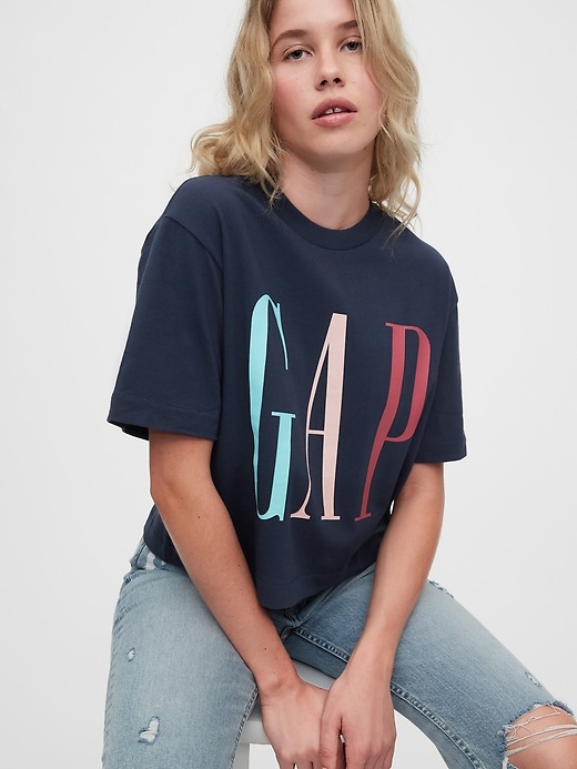 Image number 5 showing, Gap Logo Boxy Cropped T-Shirt