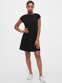 midi cap sleeve dress gap