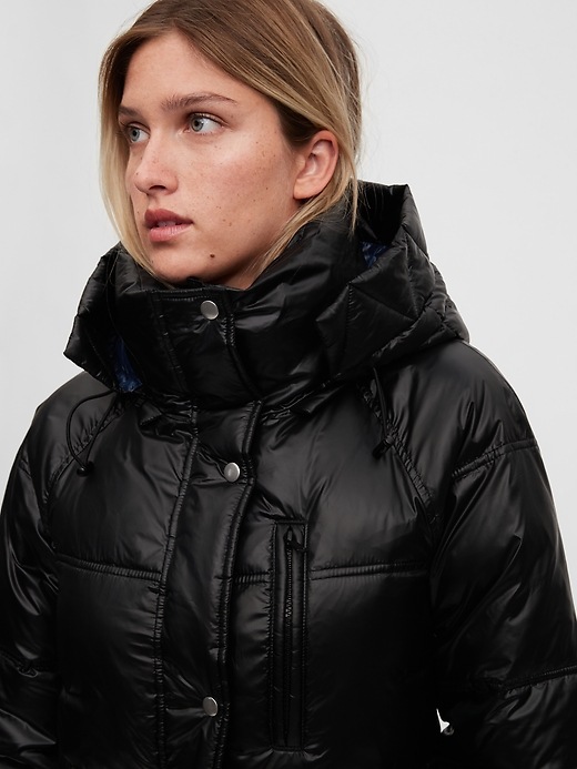 gap long puffer jacket