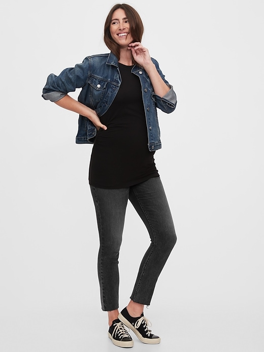 Image number 4 showing, Maternity Full Panel Cigarette Jeans With Washwell&#153