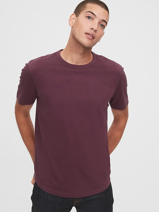 View large product image 1 of 1. Vintage Soft Curved Hem T-Shirt