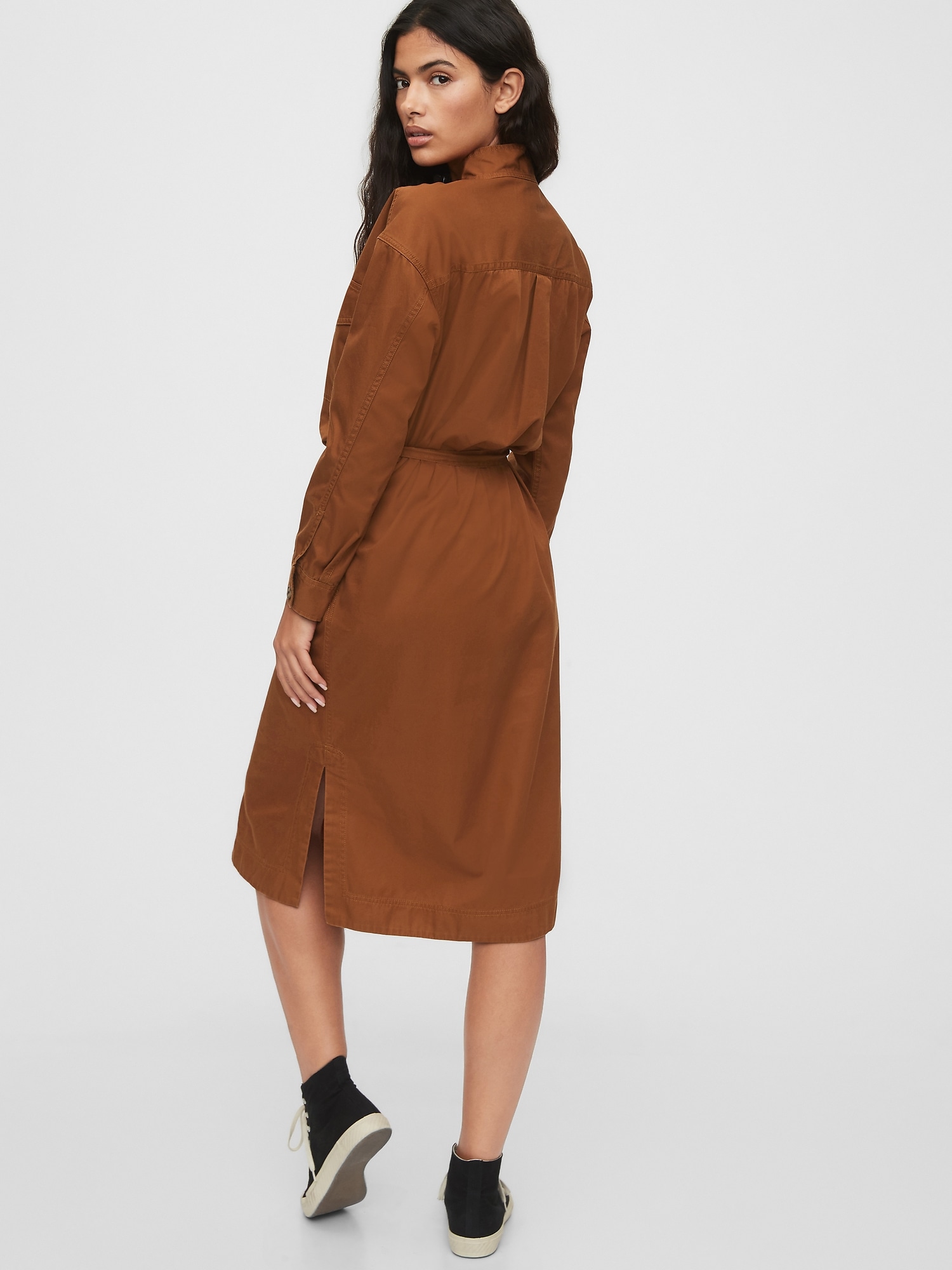 midi shirt dress gap