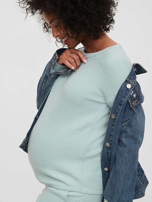 Maternity Waffle Tunic T-Shirt  Gap maternity, Soft waffle knit