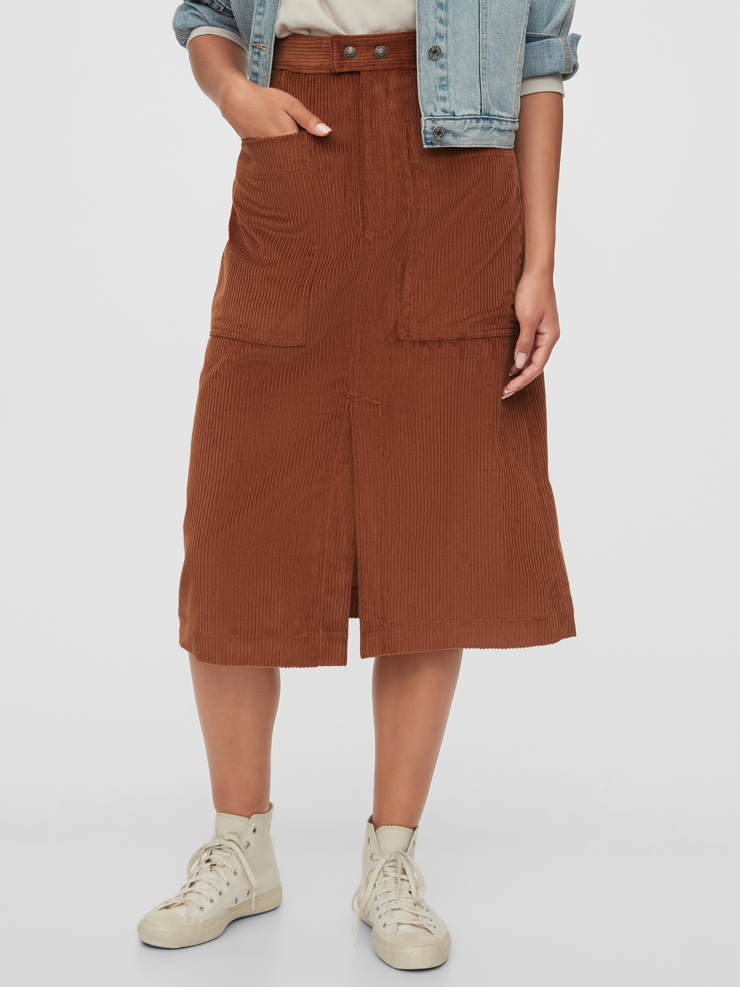 A-line Corduroy Midi Skirt | Gap