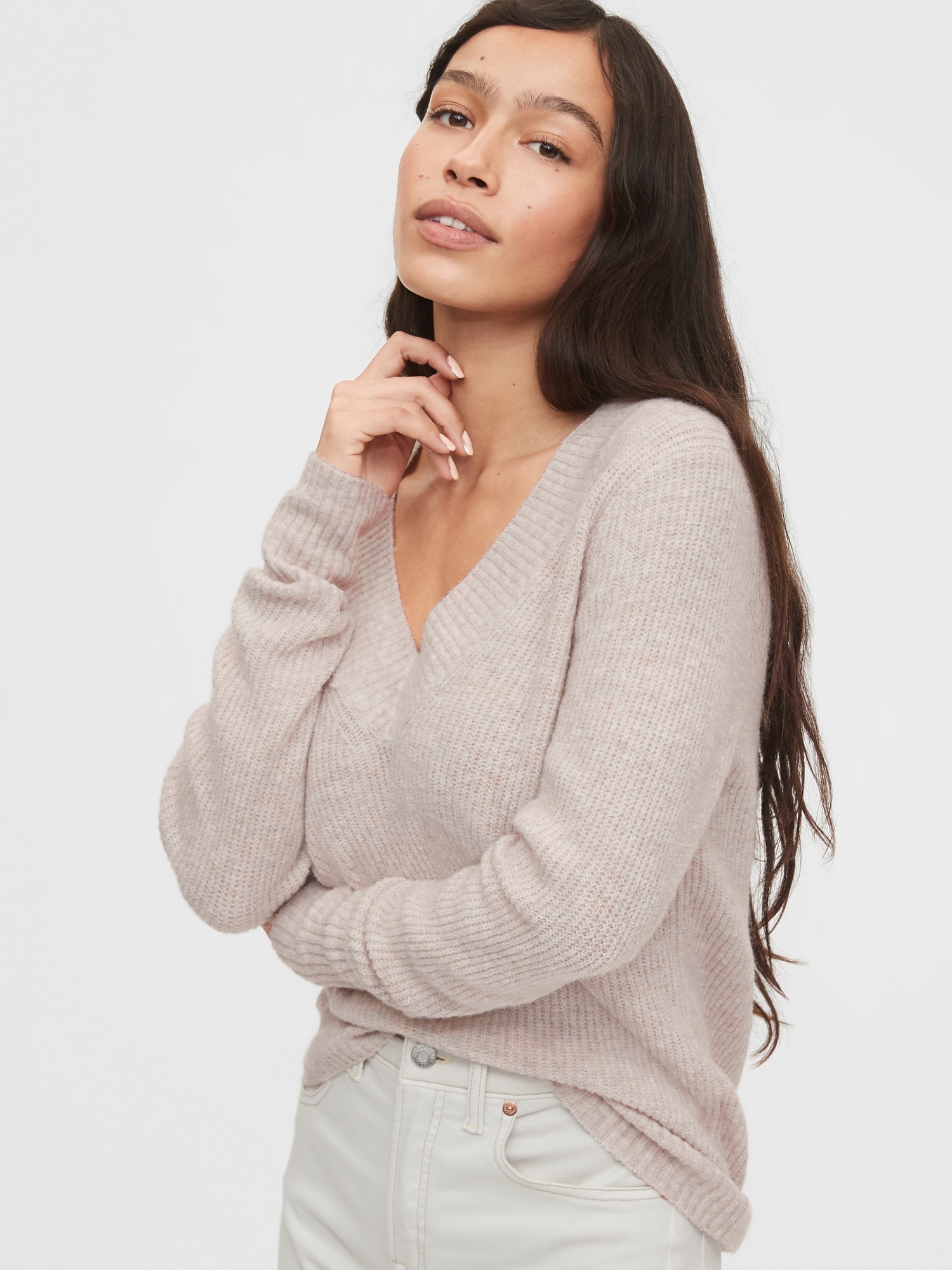 gap v neck sweater women's