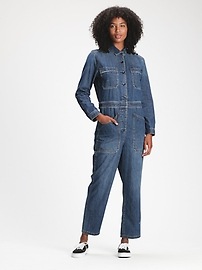 gap denim jumpsuit