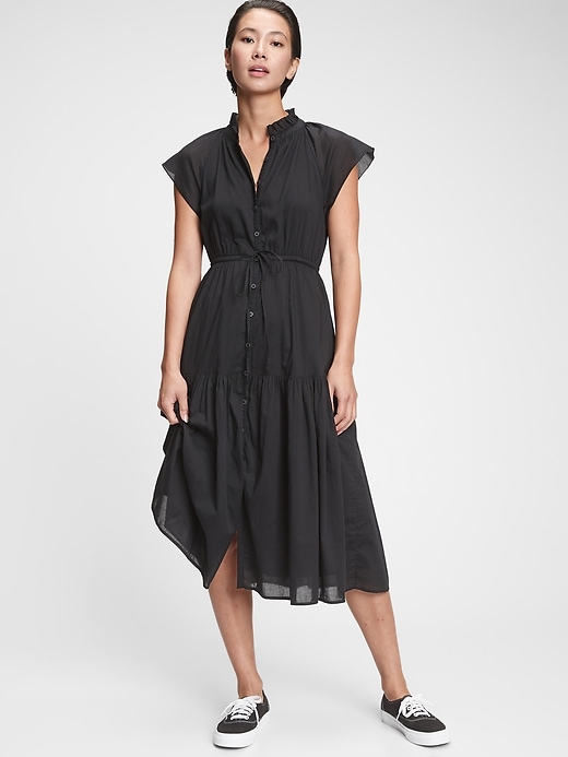 Flutter Sleeve Midi Dress | Gap