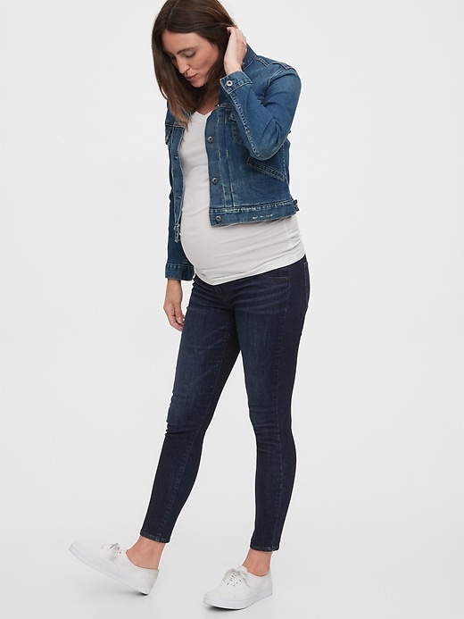 Image number 4 showing, Maternity Inset Panel Skinny Jeans