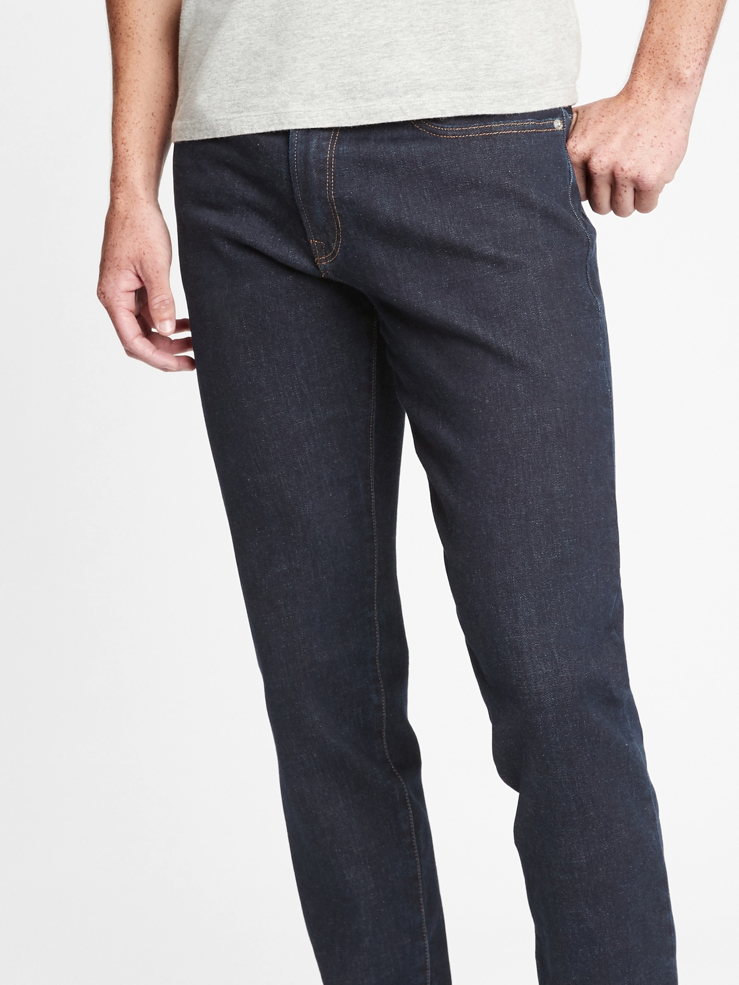 slim straight jeans with gapflex