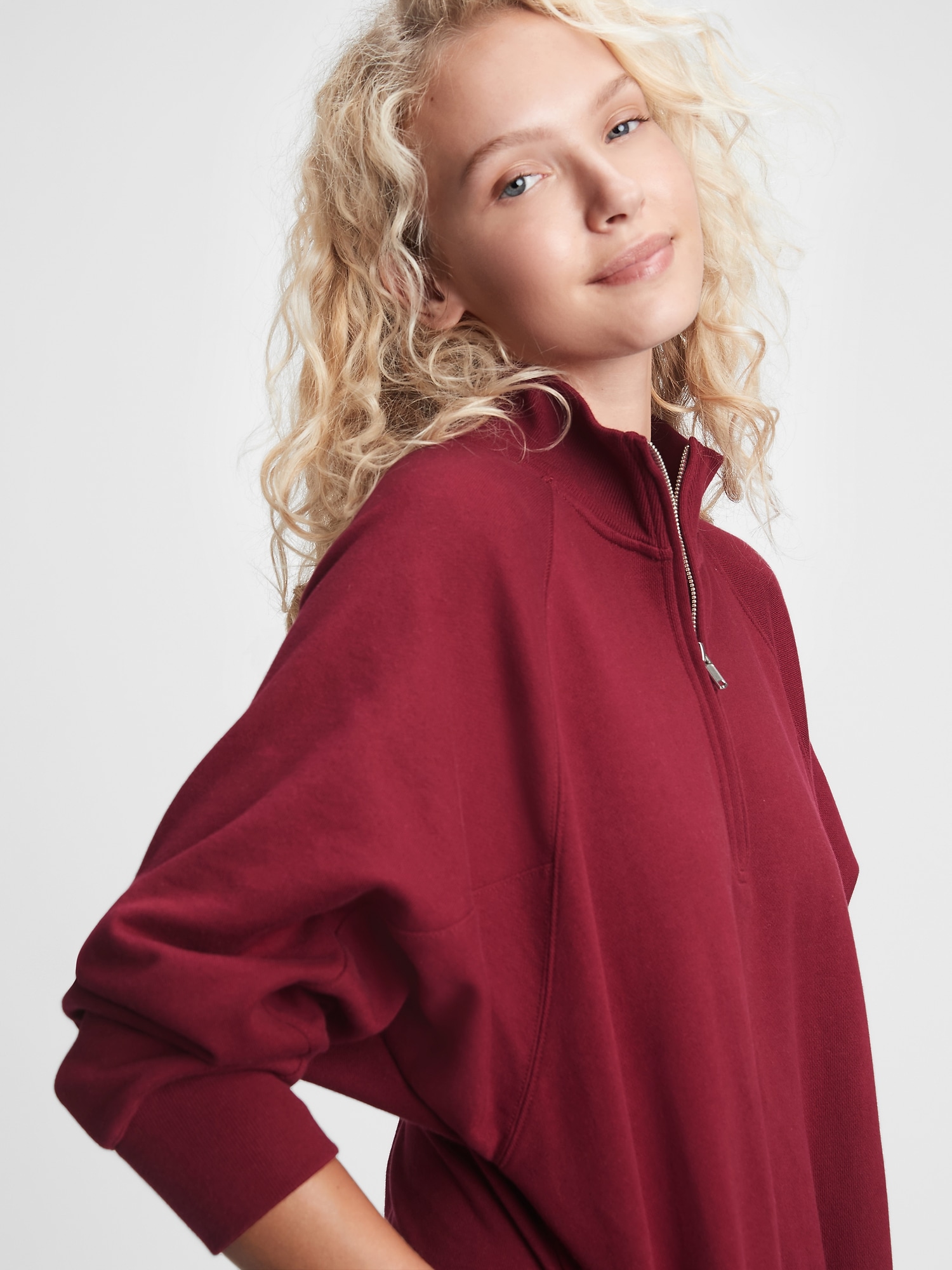 Women Cotton Maroon No Boob Gape Regular Zip Fit Front Closer