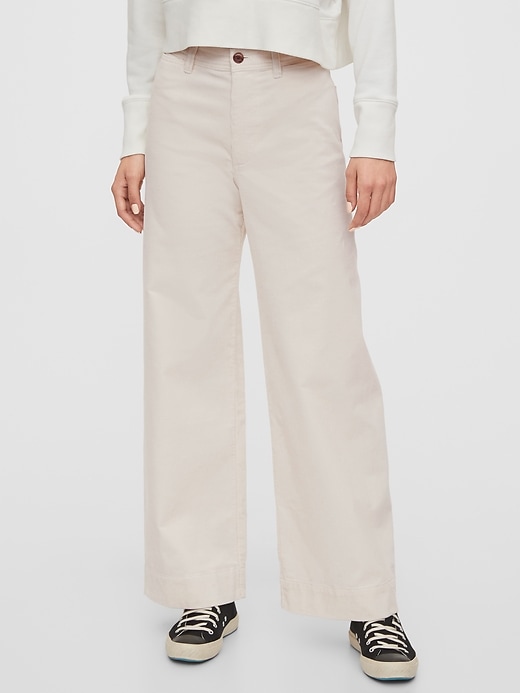 View large product image 1 of 1. High Rise Wide-Leg Corduroy Pants