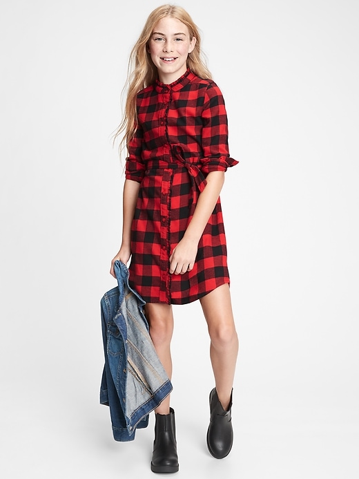 plaid kids dress